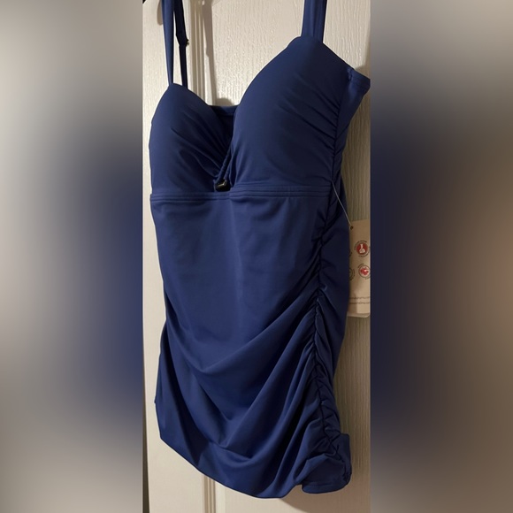 Tommy Bahama Pearl OTS Shirred Long Tankin women Sz S NWT - Picture 5 of 6